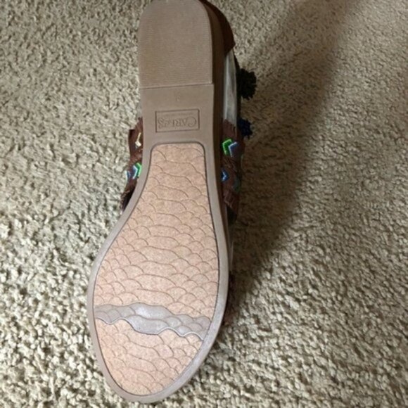 Carlos Santana Wedge Sandal 8.5 9.5 NEW Tangier Pom Pom Travel Vacation Summer - Picture 10 of 12